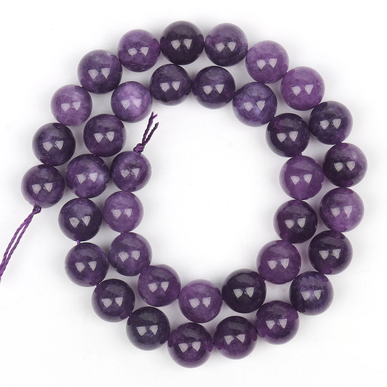 Natural Stone Beads Amethyst Round Beads Loose Spacer Crystal Quartz Beads for Jewelry Making DIY Handmade Bracelets Neckalces