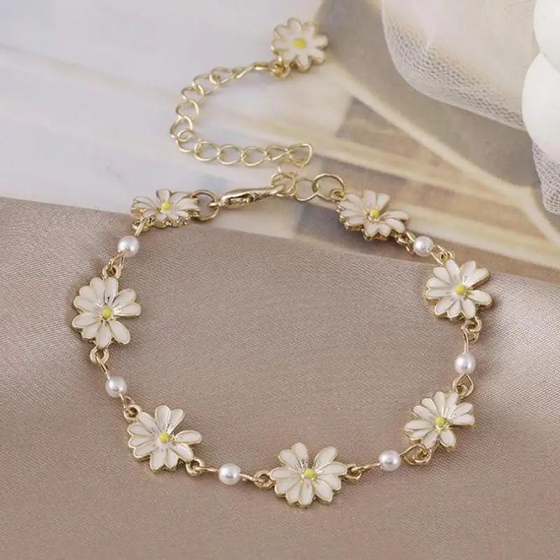 Fashion Chain Love Pearl Double Bracelet Temperament Peach Heart Pendant Bracelet Female College Student Jewelry Pulsera