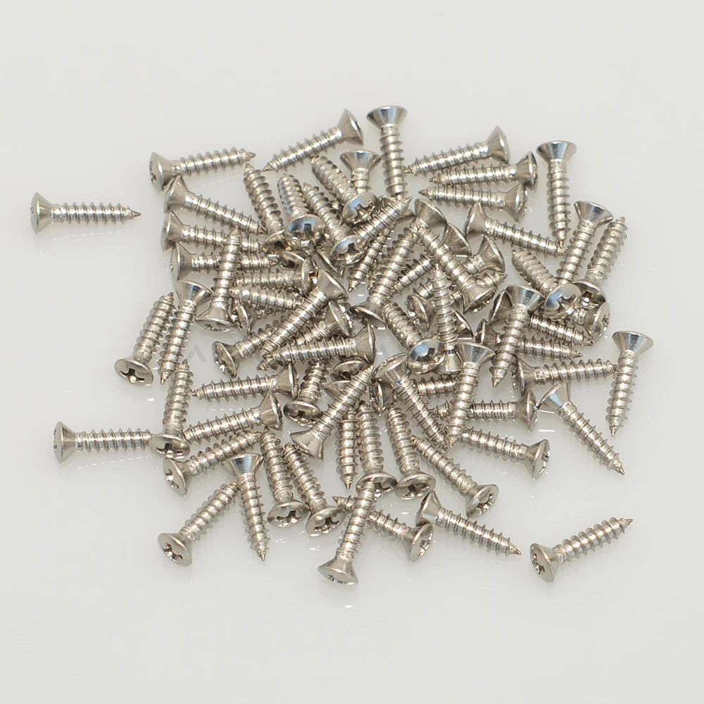 20pcs Guitar Pickguard Plate Stainless Steel Screws For ST/TL LP/SG Electric Guitar Bass Guitar Bass Screws Guitar Parts