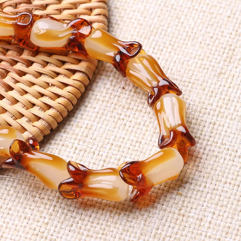 10Pcs Vegetable Cute Chinese Cabbage Handmade Lampwork Beads Glass Loose Beads For Jewelry Making DIY Bracelet Necklace Craft