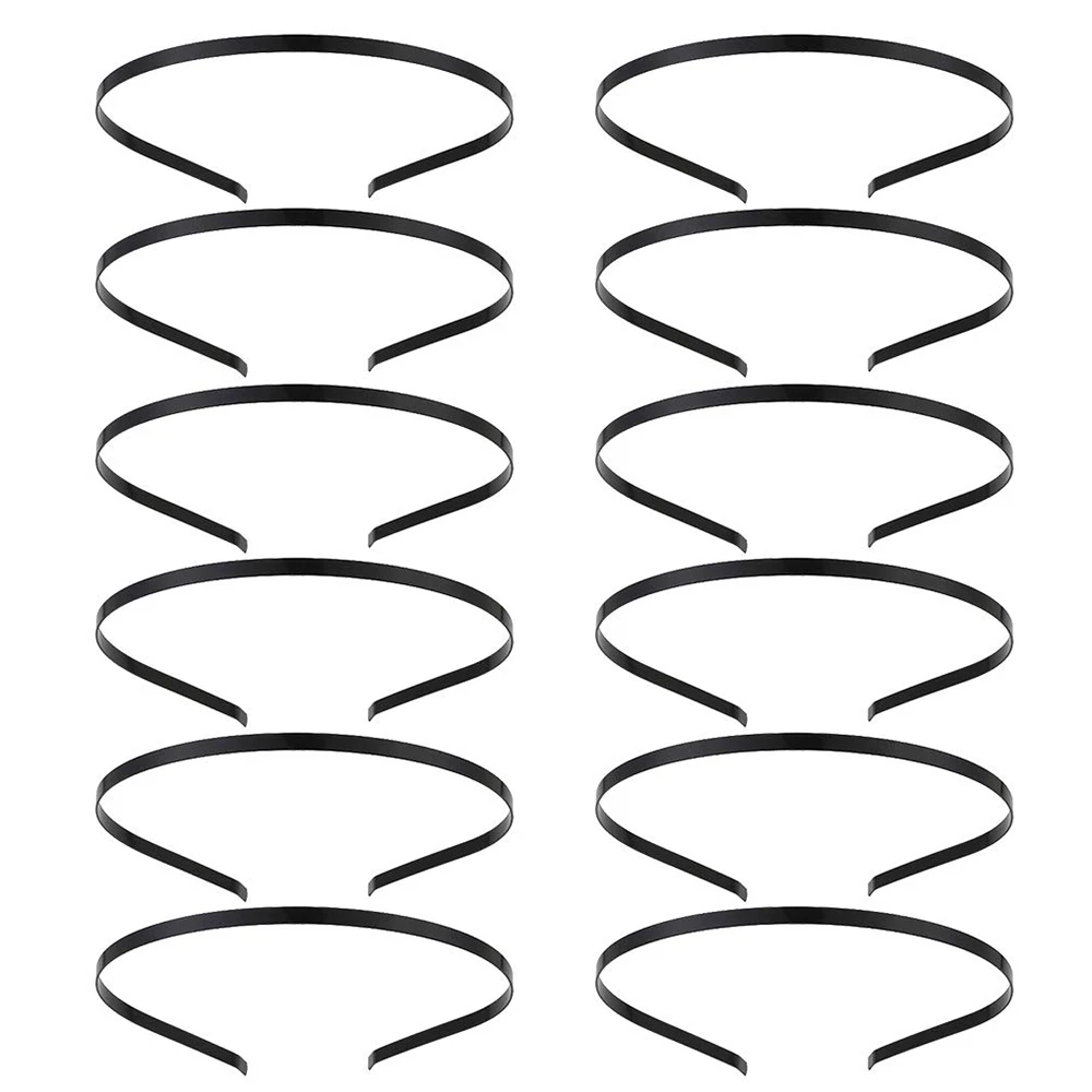 5pcs Metal Headbands Blank Smooth Hair Hoop Band DIY Hairband Plain Thin Bulk Headbands for Men Women Jeweley Hair Accessories