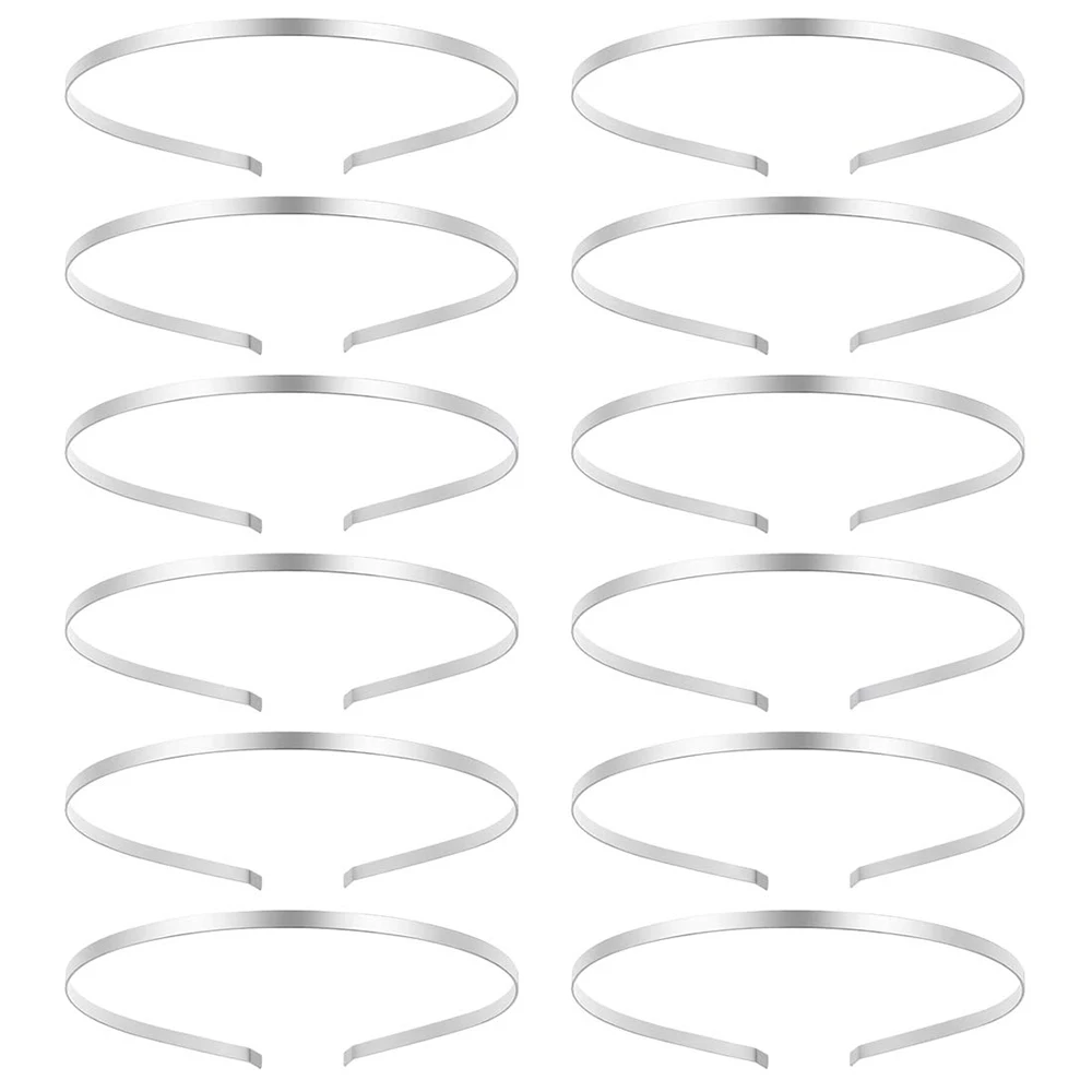 5pcs Metal Headbands Blank Smooth Hair Hoop Band DIY Hairband Plain Thin Bulk Headbands for Men Women Jeweley Hair Accessories