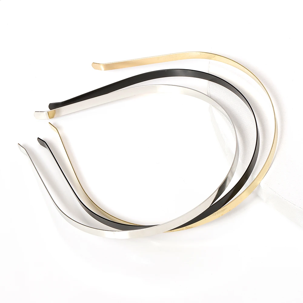 5pcs Metal Headbands Blank Smooth Hair Hoop Band DIY Hairband Plain Thin Bulk Headbands for Men Women Jeweley Hair Accessories