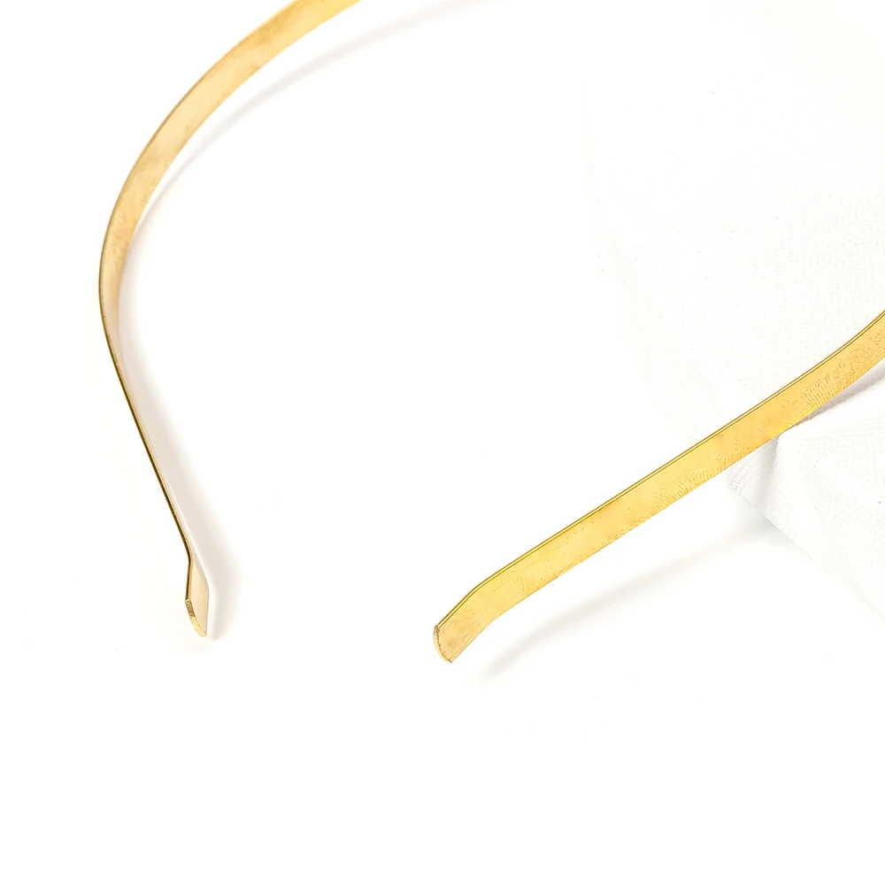 5pcs Metal Headbands Blank Smooth Hair Hoop Band DIY Hairband Plain Thin Bulk Headbands for Men Women Jeweley Hair Accessories