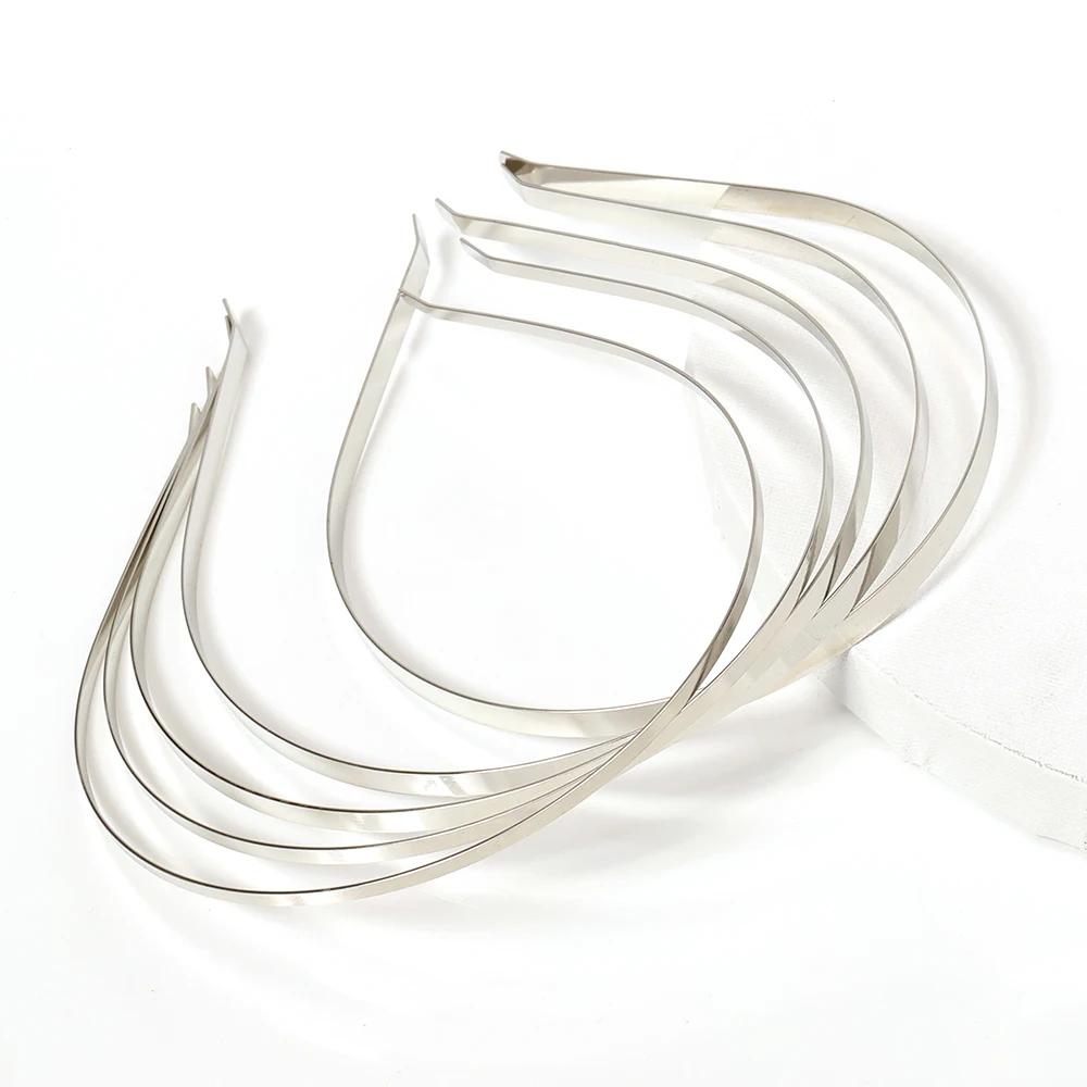 5pcs Metal Headbands Blank Smooth Hair Hoop Band DIY Hairband Plain Thin Bulk Headbands for Men Women Jeweley Hair Accessories