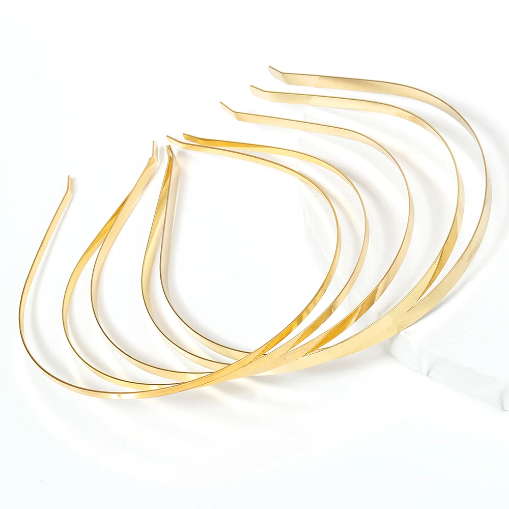 5pcs Metal Headbands Blank Smooth Hair Hoop Band DIY Hairband Plain Thin Bulk Headbands for Men Women Jeweley Hair Accessories