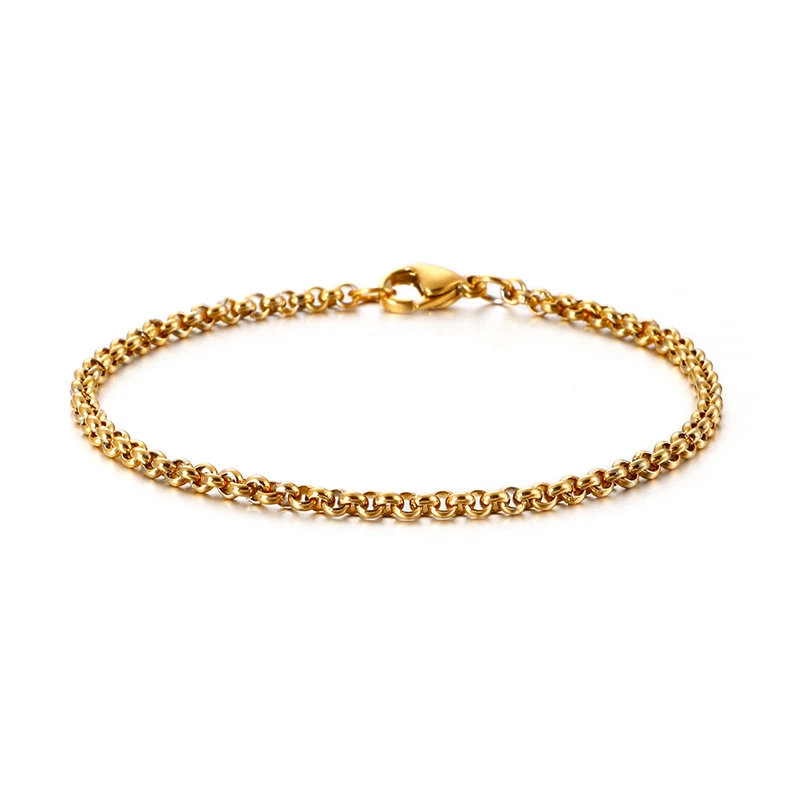 "O" Chain Luxury Stainless Steel Bracelet Men's High Quality Simple Chunky Link Wholesale Dropshipping Gift