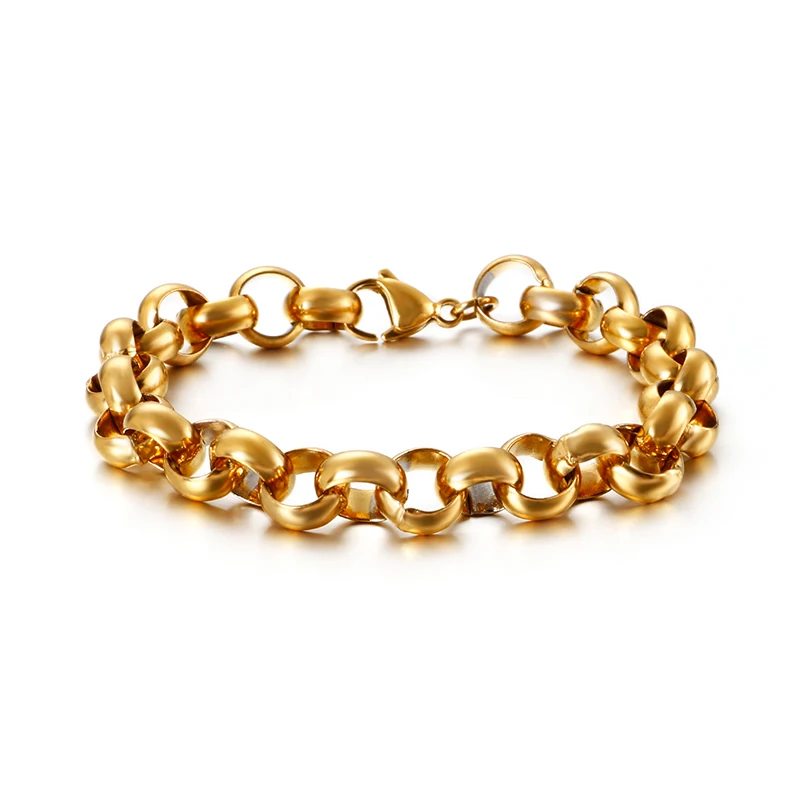 "O" Chain Luxury Stainless Steel Bracelet Men's High Quality Simple Chunky Link Wholesale Dropshipping Gift