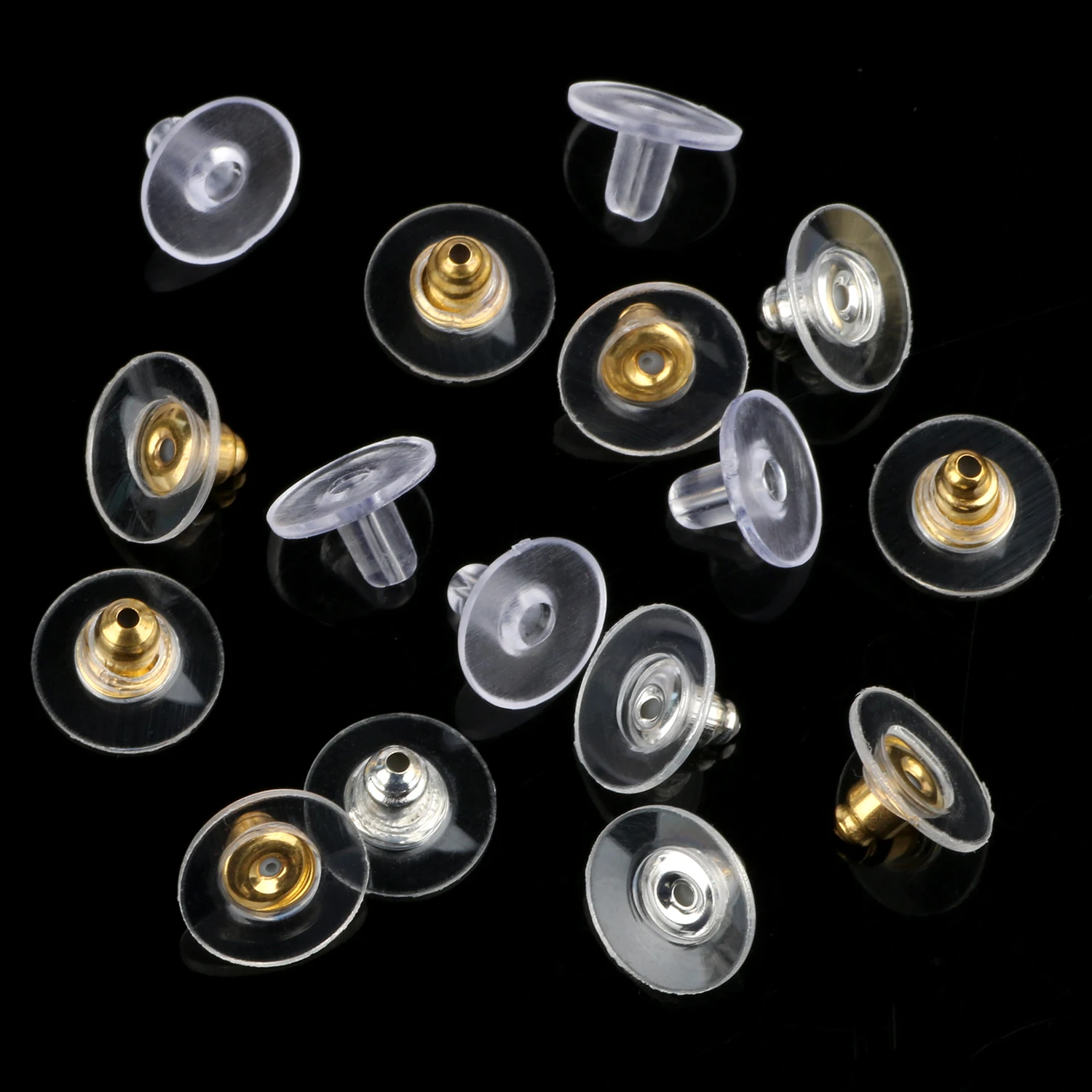 100pcs/lot Rubber Earring Backs Stopper Earnuts Stud Earring Back Supplies For Jewelry DIY Jewelry Findings Making Accessories
