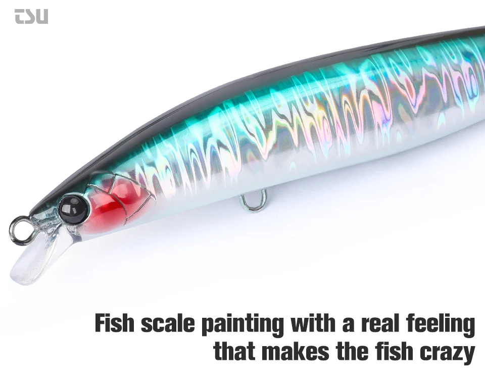 TSURINOYA 125S Ultra-long Casting Fishing Lure Stinger 125mm 28g High Strength Sinking Minnow Saltwater Artificial Hard Baits