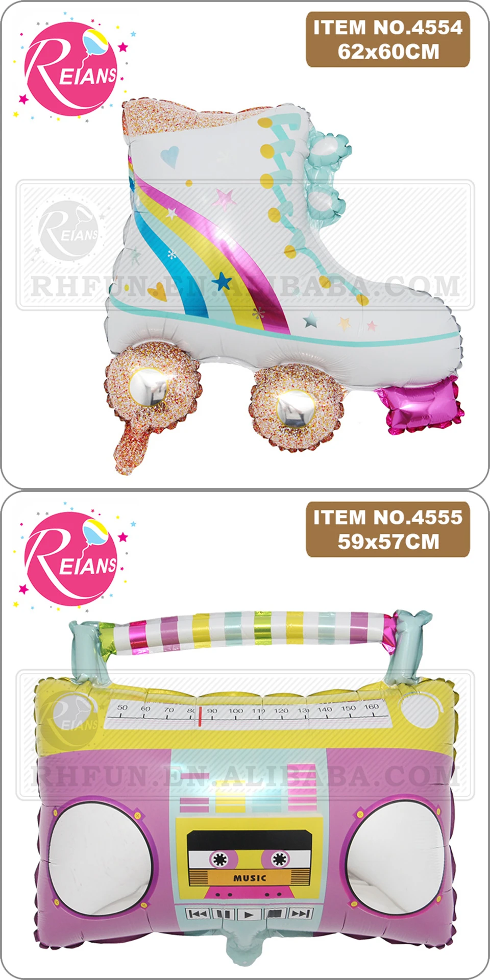 Ice Roller Skate And Radio Balloons Inflatable Radio for 90s Parties Decor Hip Hop Theme Birthday Party Decorations Kid Toy
