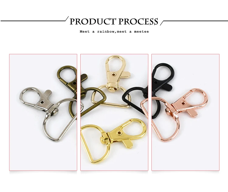 10/30/50Pcs 20mm/25mm Metal Lobster Clasps Bag Strap Swivel Trigger Buckles DIY Clip Snap Hook Webbing Hanger Keychain Hooks