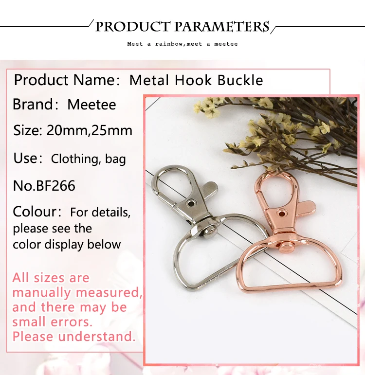 10/30/50Pcs 20mm/25mm Metal Lobster Clasps Bag Strap Swivel Trigger Buckles DIY Clip Snap Hook Webbing Hanger Keychain Hooks
