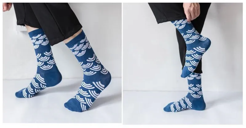 New cotton socks high-quality men's and women's British style casual Harajuku fashion novelty literary couple sexy socks