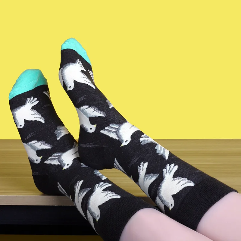New cotton socks high-quality men's and women's British style casual Harajuku fashion novelty literary couple sexy socks