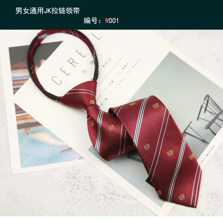 Zipper Necktie For Men Women Tie for Boys Girls Suits 7cm Striped Lazy Ties Slim Girls Neck Tie Gravatas Rubber Pre-tied Ties