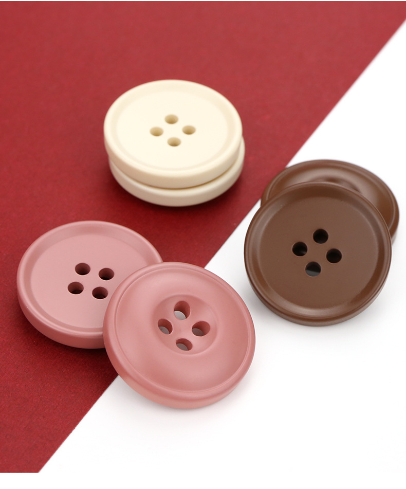 10PCs 15/20/25mm Resin Sewing Buttons Scrapbooking 4 Holes Round Button DIY Sewing Coat Garment Handmade Clothing Accessories