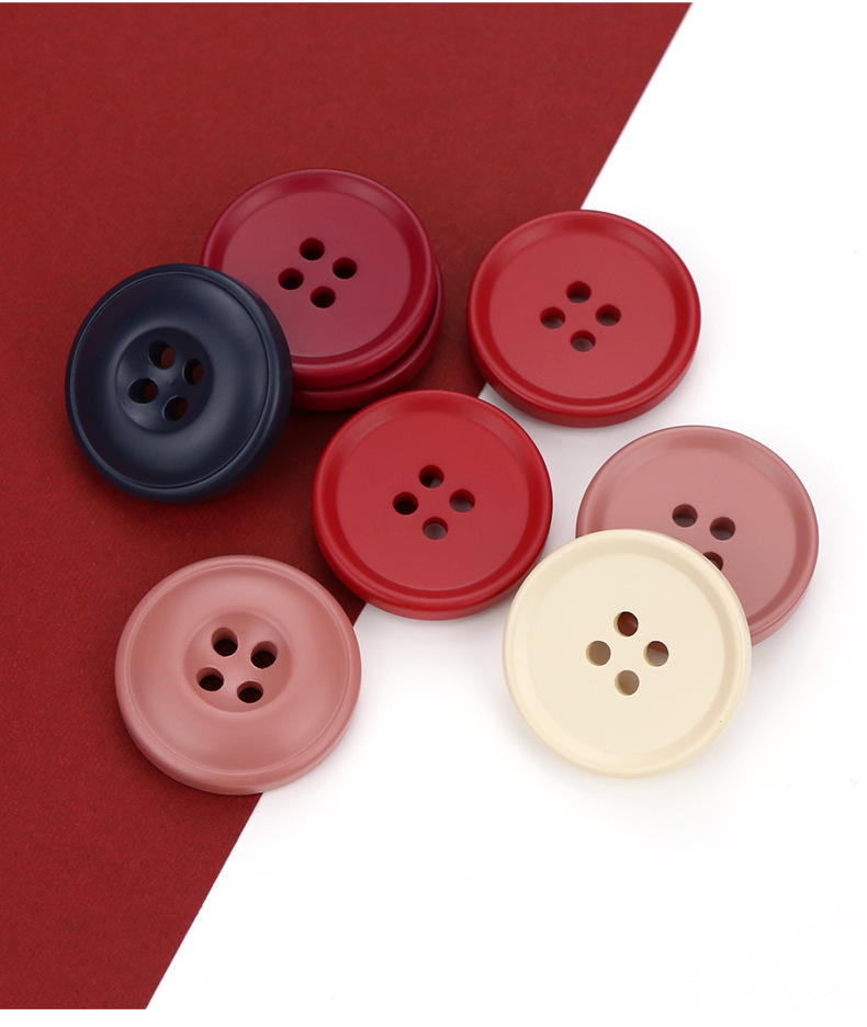 10PCs 15/20/25mm Resin Sewing Buttons Scrapbooking 4 Holes Round Button DIY Sewing Coat Garment Handmade Clothing Accessories
