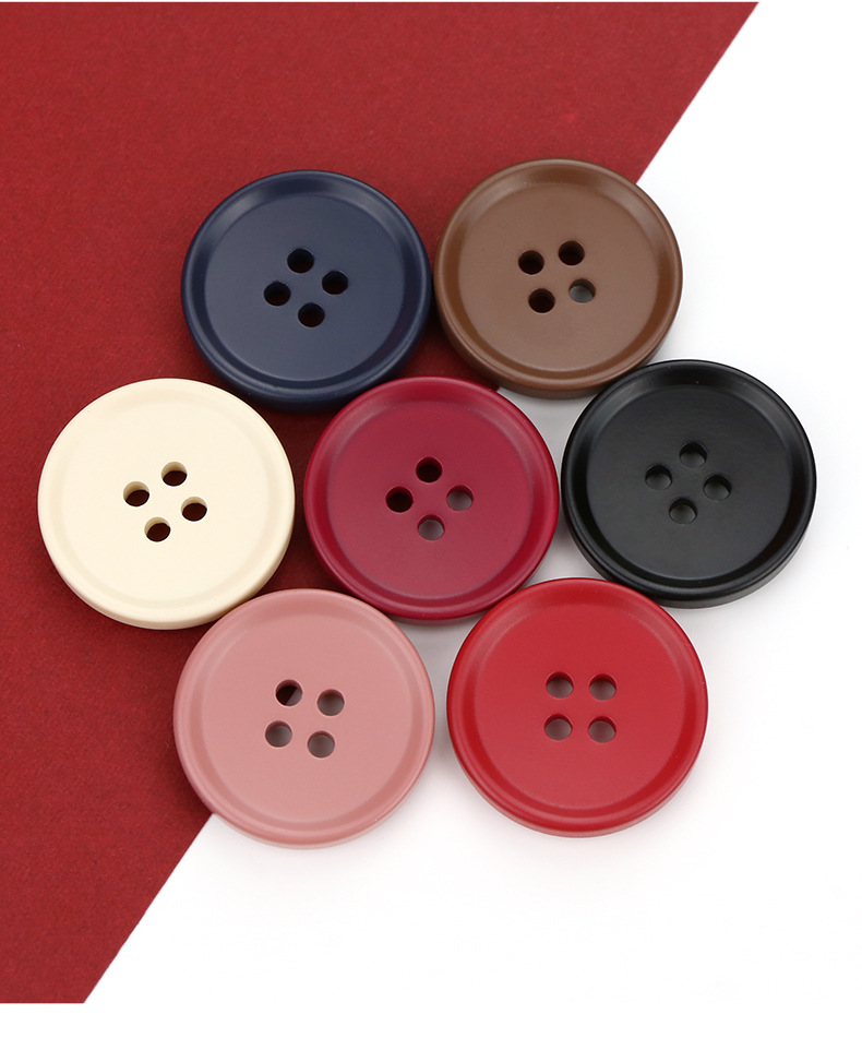 10PCs 15/20/25mm Resin Sewing Buttons Scrapbooking 4 Holes Round Button DIY Sewing Coat Garment Handmade Clothing Accessories