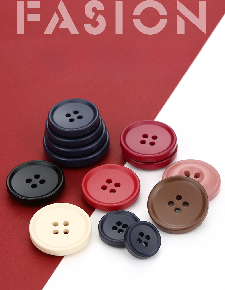 10PCs 15/20/25mm Resin Sewing Buttons Scrapbooking 4 Holes Round Button DIY Sewing Coat Garment Handmade Clothing Accessories