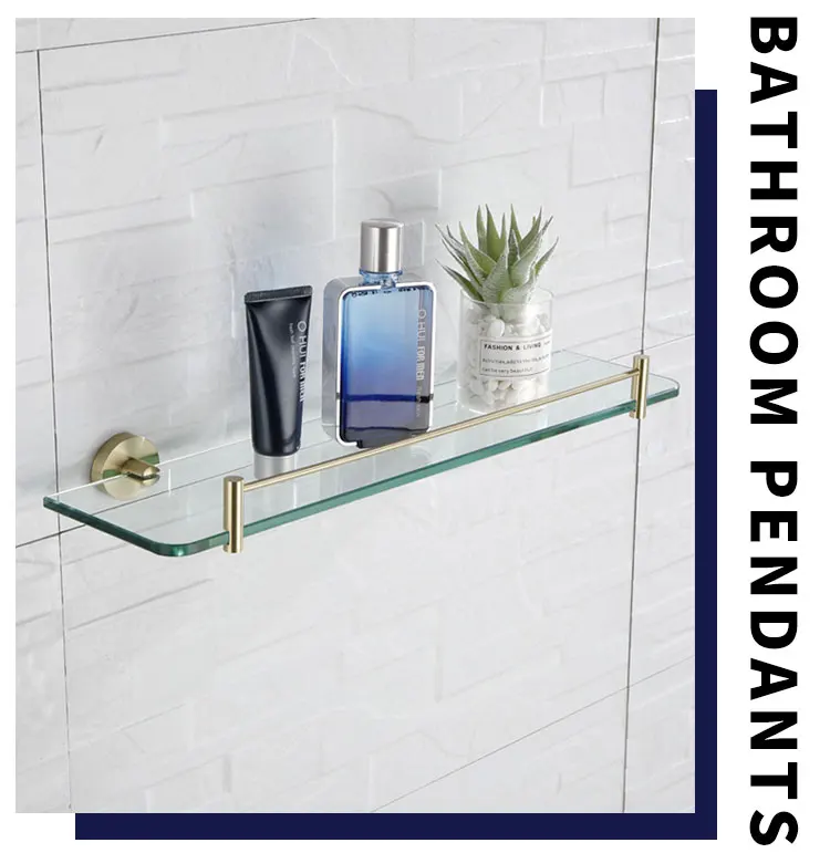 Brushed Gold Bathroom Accessories Towel Rack Toilet Brush Roll Paper Holder Towel Bar Hook Soap Dish Bathrom Hardware Wall Shelf