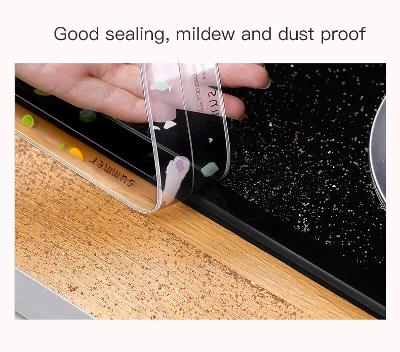 3.2Mx3.8CM Waterproof Bathroom Sink Sealing Strip Tape PVC Self Adhesive Mold Proof Wall Stickers for Kitchen Stove Toilet Gap