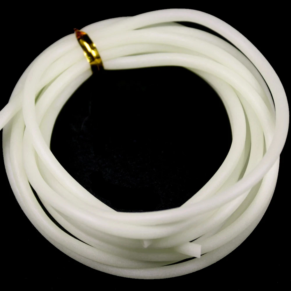 2M/Bag 5 Sizes Saltwater Fishing Sabiki Rig Protection Tube Soft Rubber White Luminous Green Sleeve High Brightness & Long Lumo