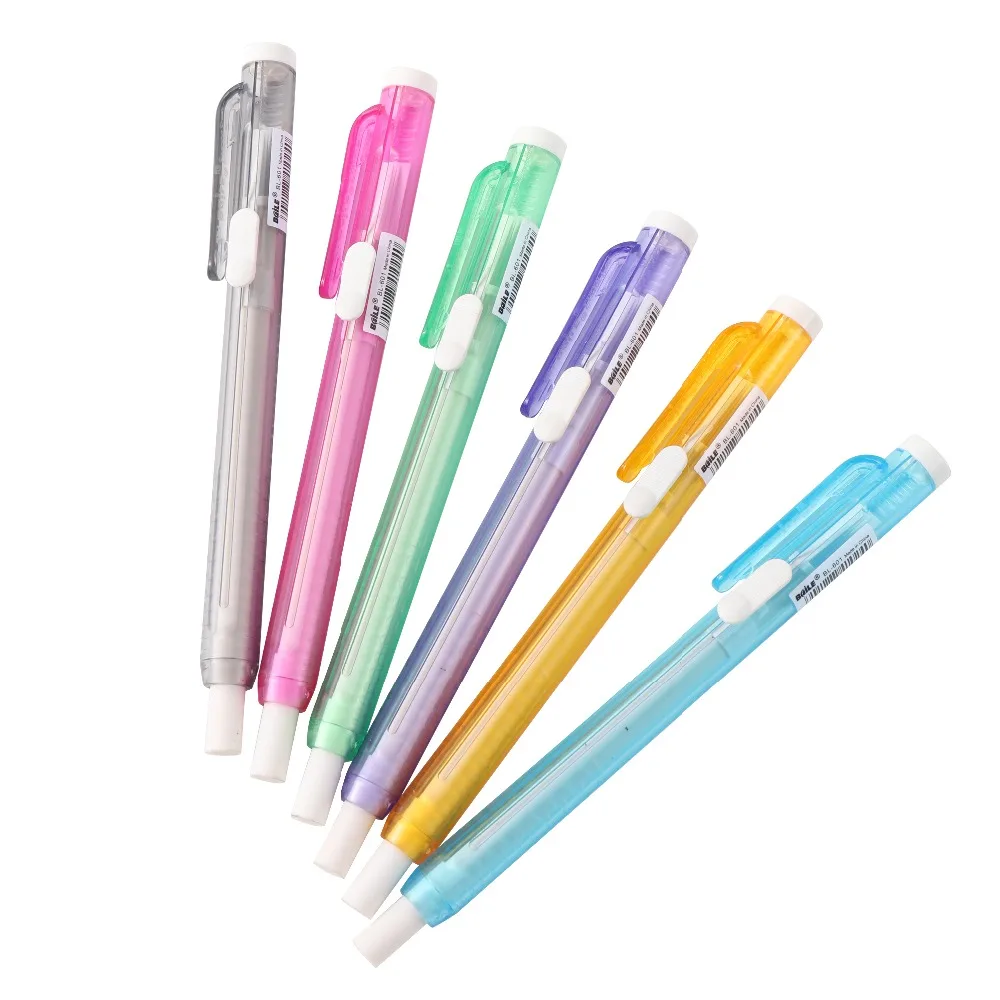 Pen Shaped Rubber Earsers School Stationery Novelty Pencil Eraser Office Accessories Kids Learning Supplies Gift 1 Pc