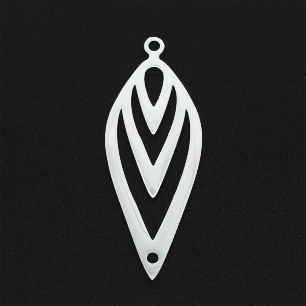 10pcs/lot 316 Stainless Steel Geometric Moon Star Waterdrop DIY Earring Connector Charm Wholesale Factory Price