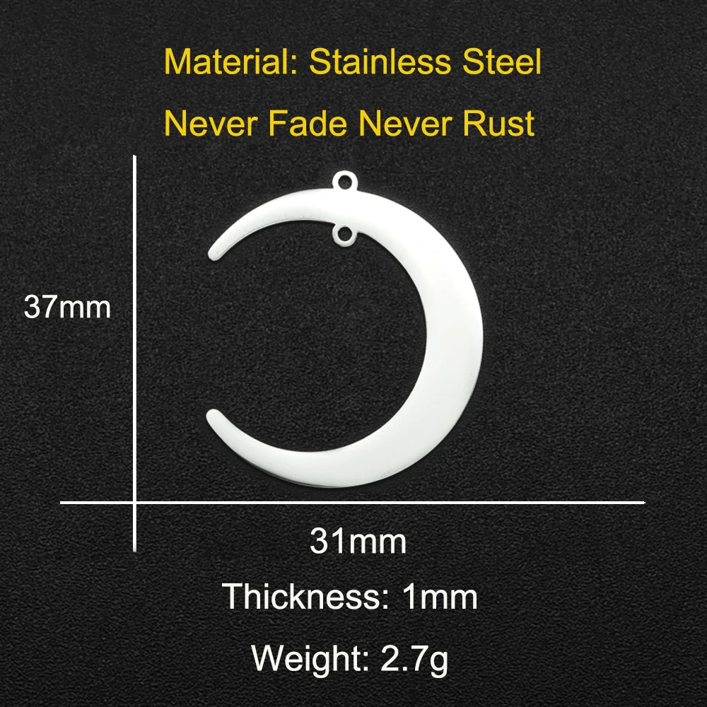 10pcs/lot 316 Stainless Steel Geometric Moon Star Waterdrop DIY Earring Connector Charm Wholesale Factory Price
