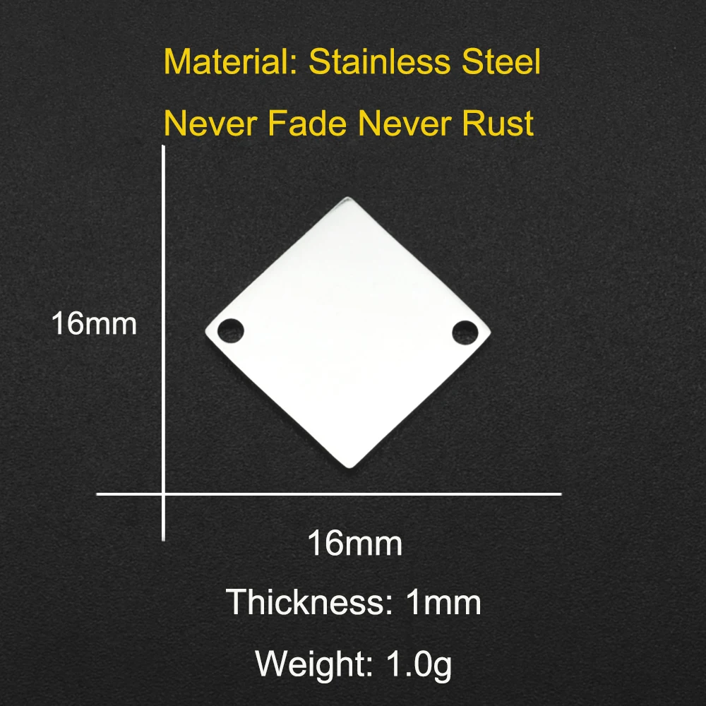 10pcs/lot 316 Stainless Steel Geometric Moon Star Waterdrop DIY Earring Connector Charm Wholesale Factory Price