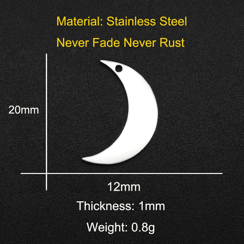 10pcs/lot 316 Stainless Steel Geometric Moon Star Waterdrop DIY Earring Connector Charm Wholesale Factory Price