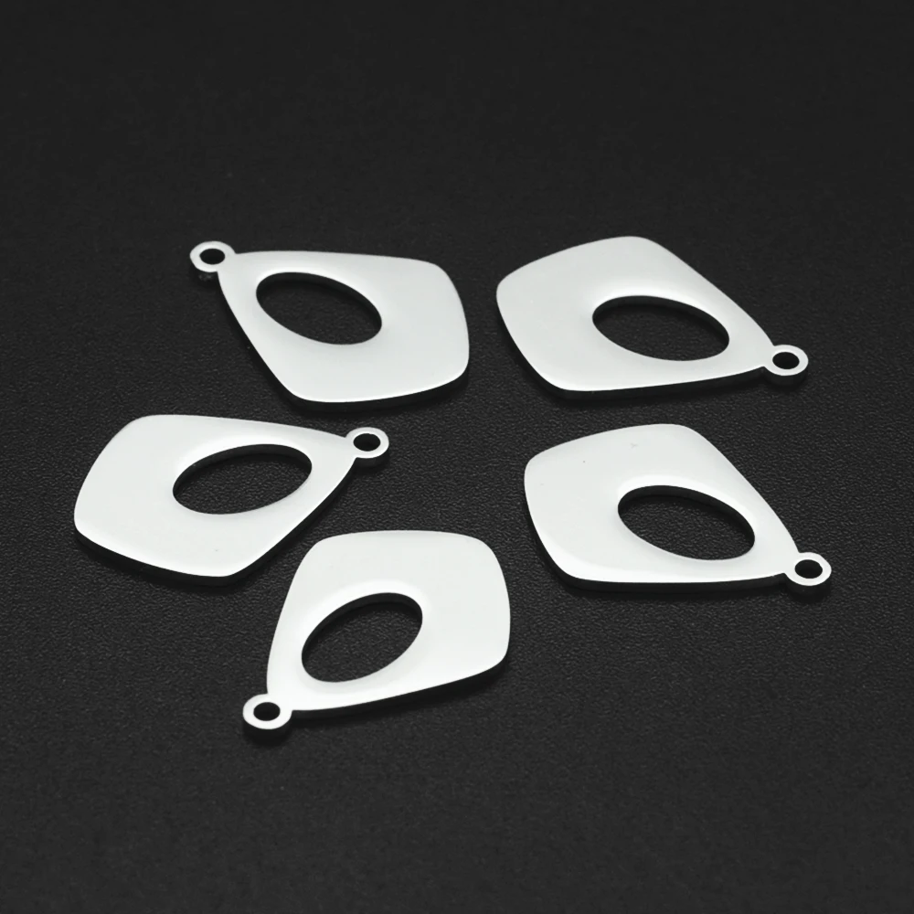 10pcs/lot 316 Stainless Steel Geometric Moon Star Waterdrop DIY Earring Connector Charm Wholesale Factory Price