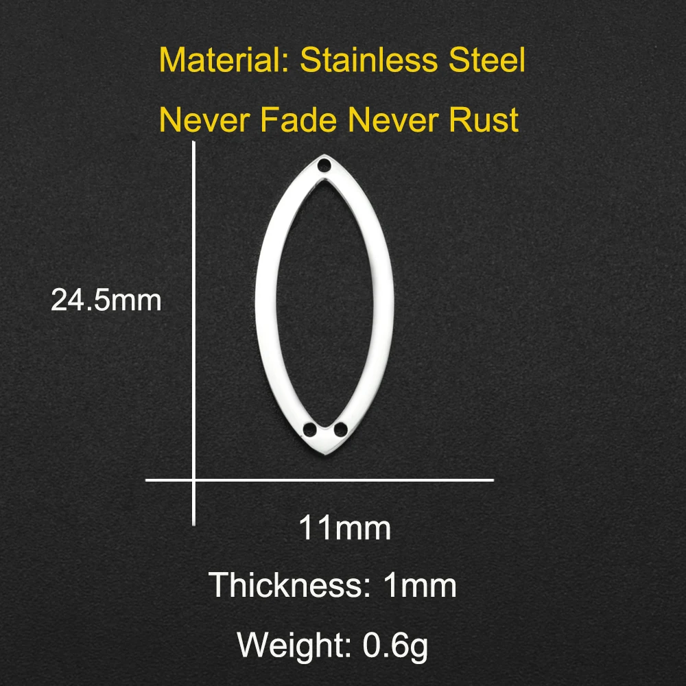 10pcs/lot 316 Stainless Steel Geometric Moon Star Waterdrop DIY Earring Connector Charm Wholesale Factory Price