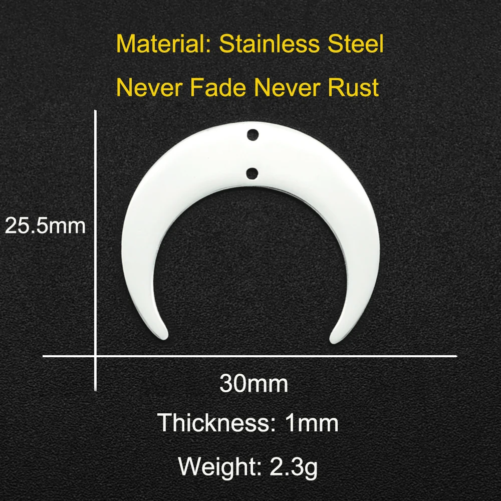 10pcs/lot 316 Stainless Steel Geometric Moon Star Waterdrop DIY Earring Connector Charm Wholesale Factory Price