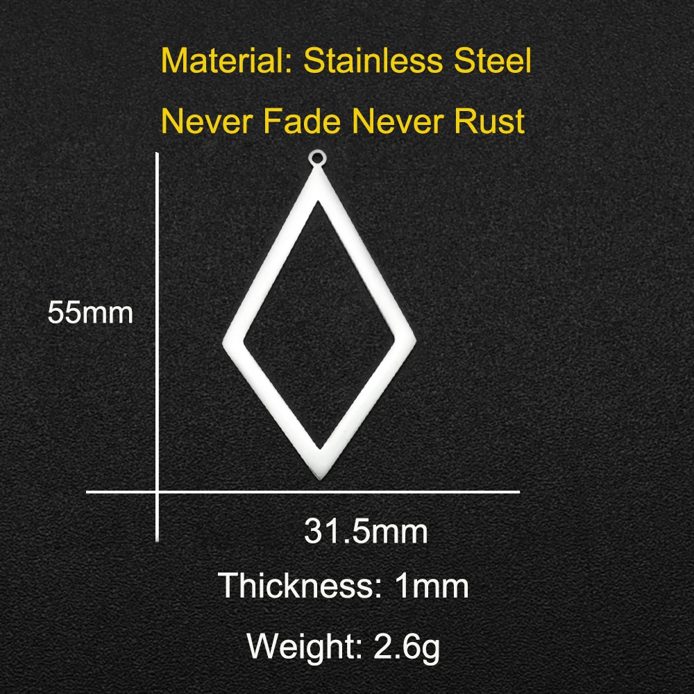 10pcs/lot 316 Stainless Steel Geometric Moon Star Waterdrop DIY Earring Connector Charm Wholesale Factory Price