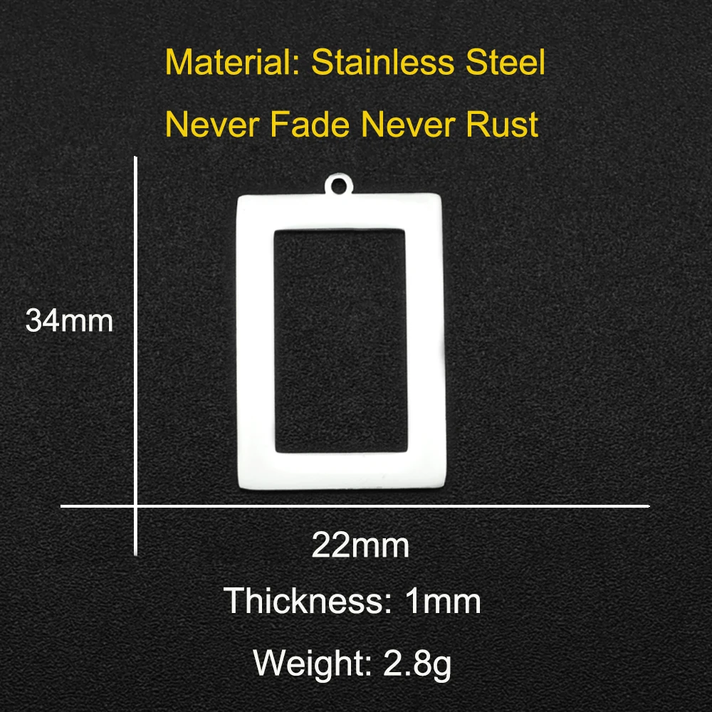 10pcs/lot 316 Stainless Steel Geometric Moon Star Waterdrop DIY Earring Connector Charm Wholesale Factory Price