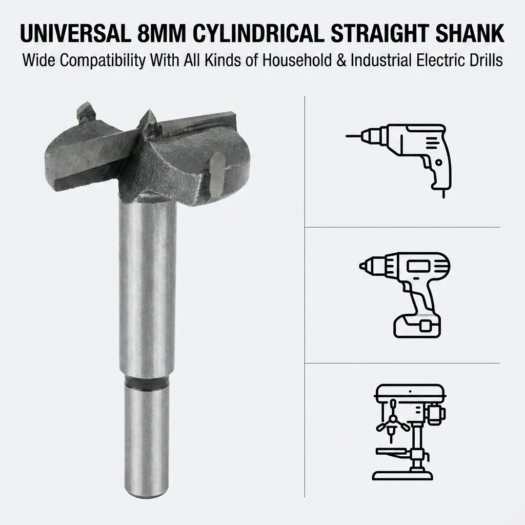 Tungsten Steel Hard Alloy Wood Drill Bits Woodworking Hole Opener Drilling on Plasterboard / Plastic Boards / Wooden Board