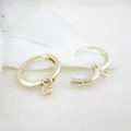 (2307)10PCS 10MM 15MM Hole 1MM 24K Gold Color Brass Matte Round Stud Earrings High Quality Jewelry Making Findings Accessories