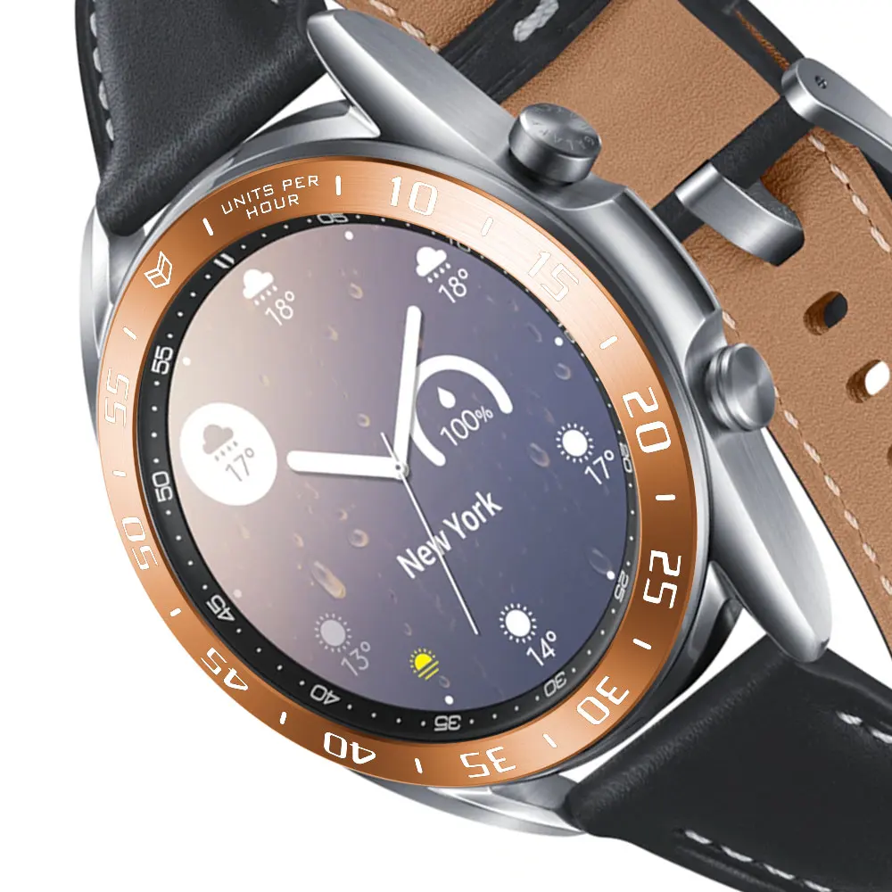 Stainless Steel smartwatch Cover For Samsung Galaxy Watch 3 45mm 41mm Dial Bezel Ring Adhesive AntiScratch protection metal case