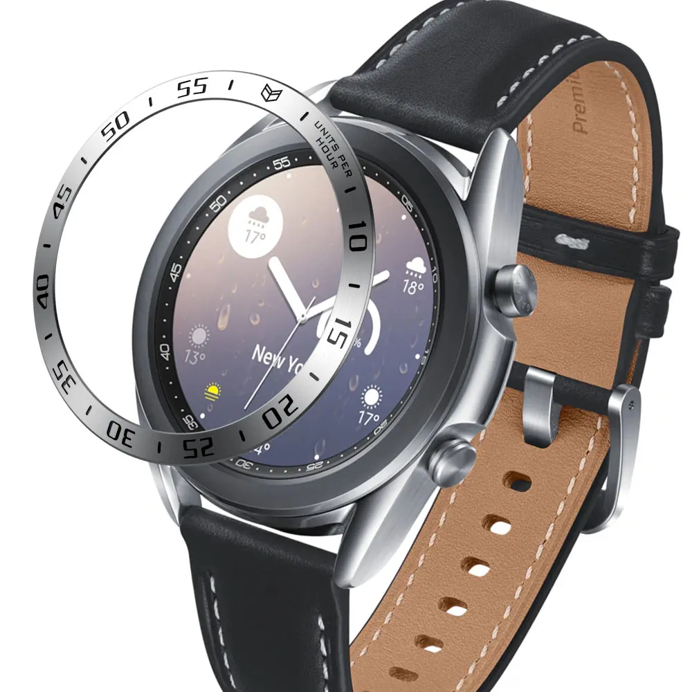 Stainless Steel smartwatch Cover For Samsung Galaxy Watch 3 45mm 41mm Dial Bezel Ring Adhesive AntiScratch protection metal case