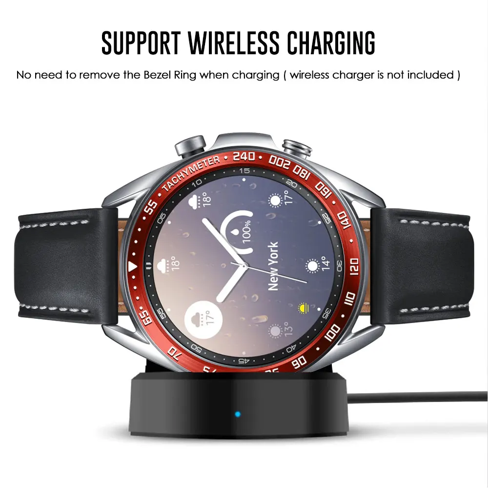 Stainless Steel smartwatch Cover For Samsung Galaxy Watch 3 45mm 41mm Dial Bezel Ring Adhesive AntiScratch protection metal case
