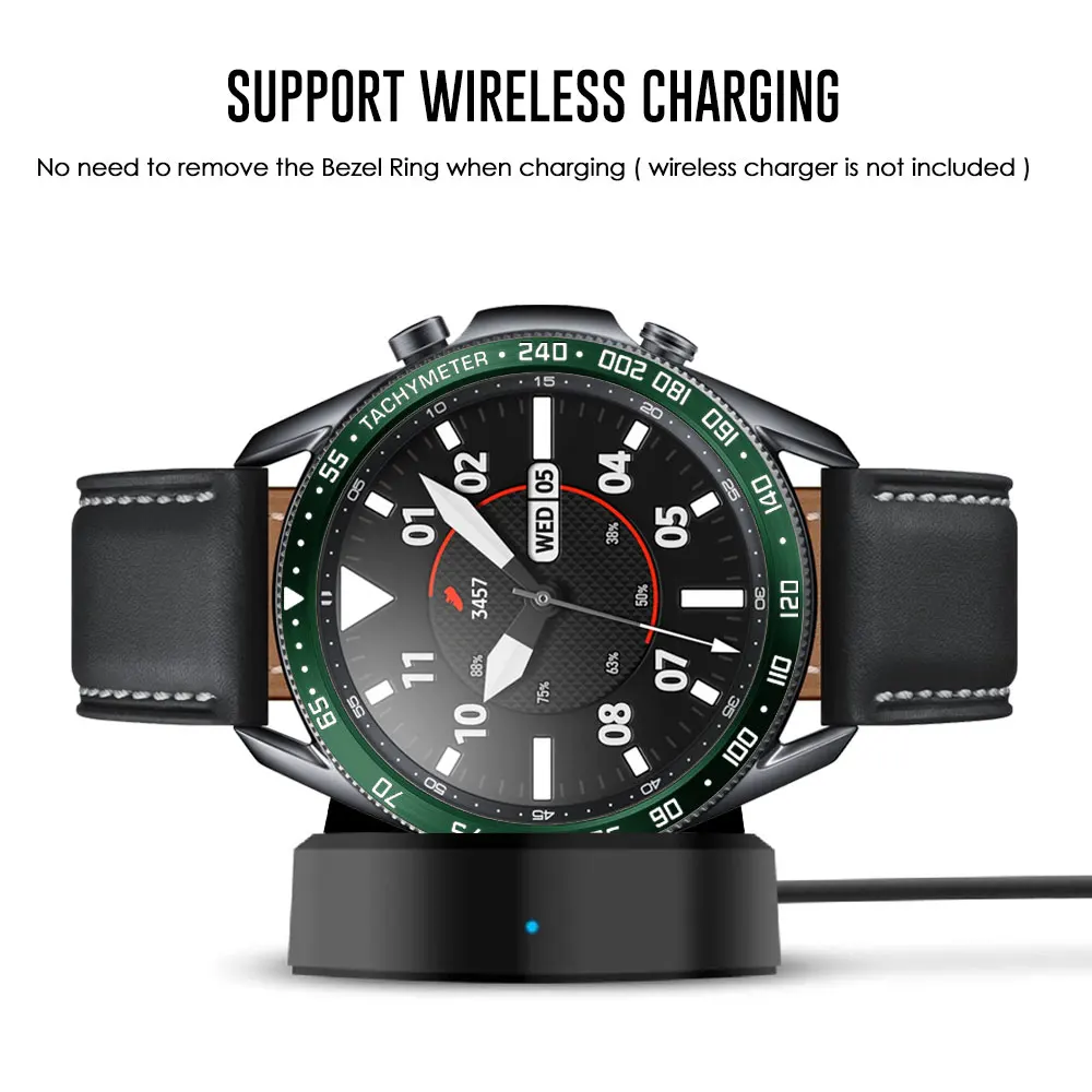 Stainless Steel smartwatch Cover For Samsung Galaxy Watch 3 45mm 41mm Dial Bezel Ring Adhesive AntiScratch protection metal case