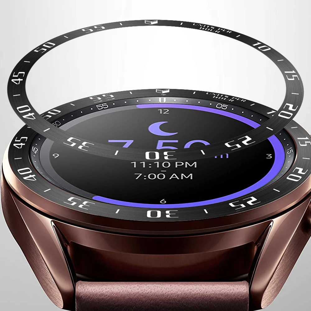 Stainless Steel smartwatch Cover For Samsung Galaxy Watch 3 45mm 41mm Dial Bezel Ring Adhesive AntiScratch protection metal case