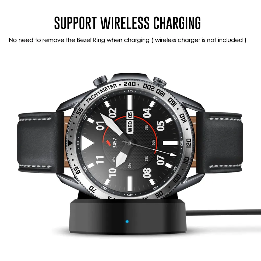Stainless Steel smartwatch Cover For Samsung Galaxy Watch 3 45mm 41mm Dial Bezel Ring Adhesive AntiScratch protection metal case