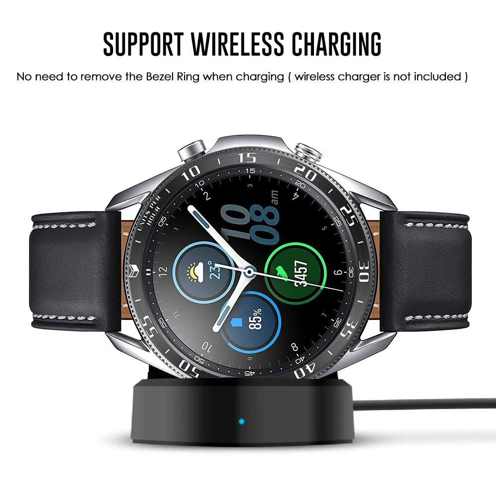 Stainless Steel smartwatch Cover For Samsung Galaxy Watch 3 45mm 41mm Dial Bezel Ring Adhesive AntiScratch protection metal case