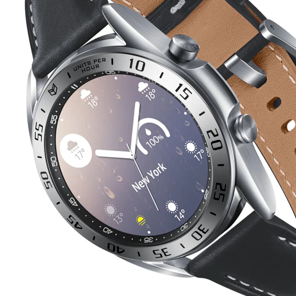 Stainless Steel smartwatch Cover For Samsung Galaxy Watch 3 45mm 41mm Dial Bezel Ring Adhesive AntiScratch protection metal case