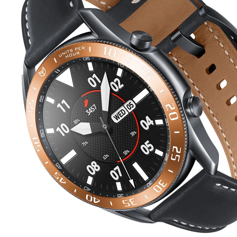 Stainless Steel smartwatch Cover For Samsung Galaxy Watch 3 45mm 41mm Dial Bezel Ring Adhesive AntiScratch protection metal case