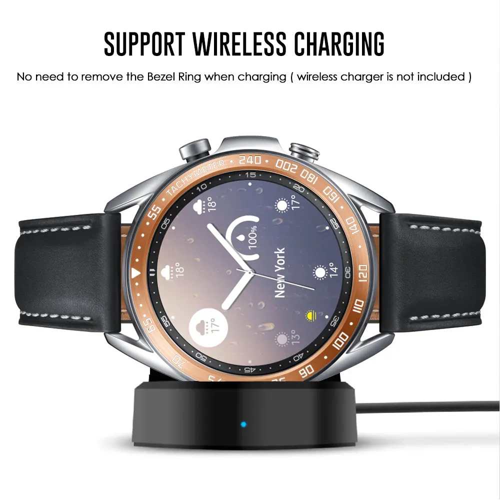 Stainless Steel smartwatch Cover For Samsung Galaxy Watch 3 45mm 41mm Dial Bezel Ring Adhesive AntiScratch protection metal case