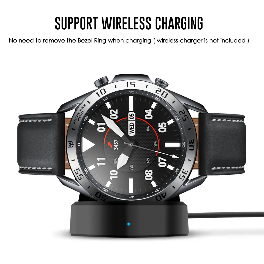 Stainless Steel smartwatch Cover For Samsung Galaxy Watch 3 45mm 41mm Dial Bezel Ring Adhesive AntiScratch protection metal case